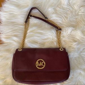 Burgundy Michael Kors Crossbody